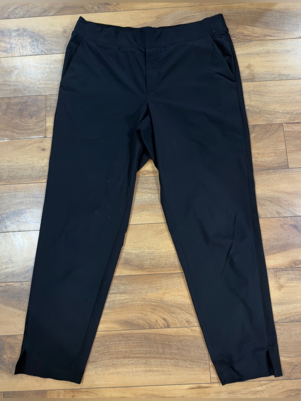 Athleta Brooklyn Mid Rise Ankle Pants Black Women’s Size 12 Stretch Travel Work